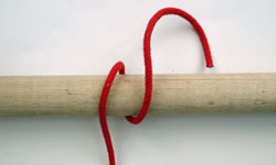 How to tie the rolling hitch; Stage 1