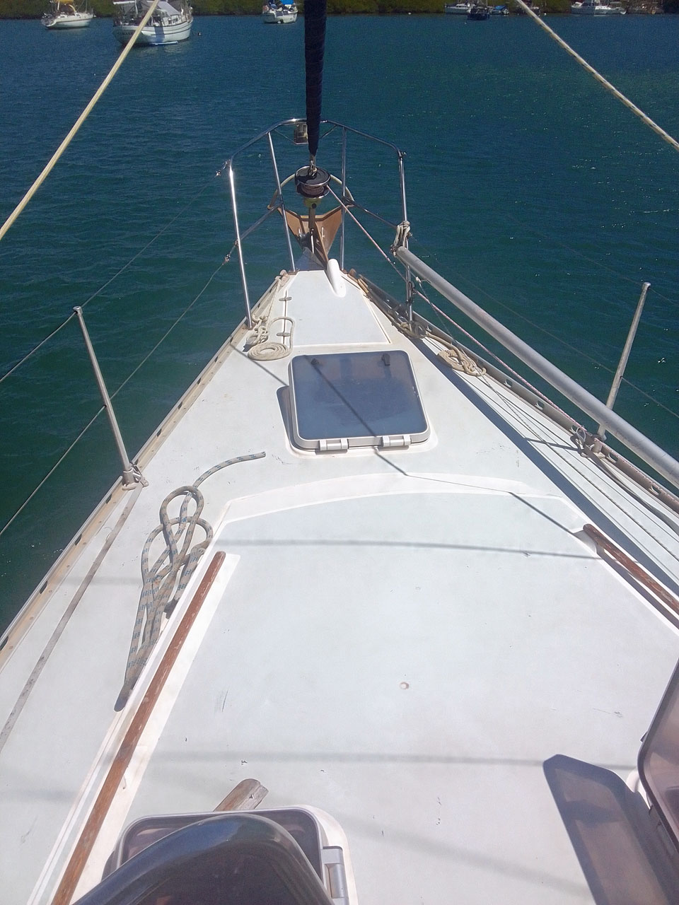 'Silhouette's foredeck  