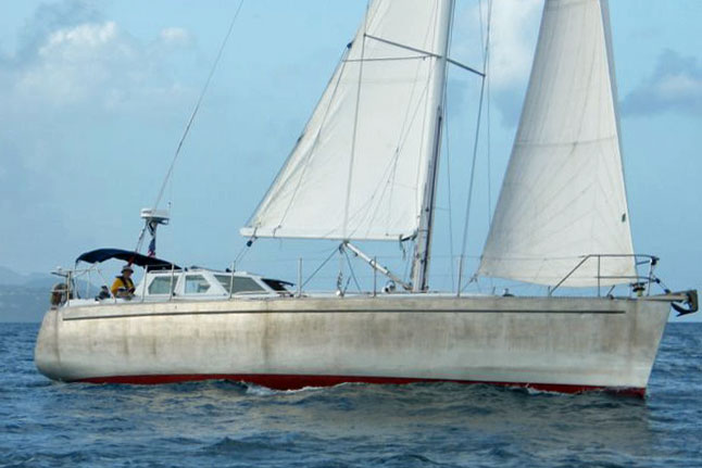 'Silver Bullet', a Hike Metal 55 under sail