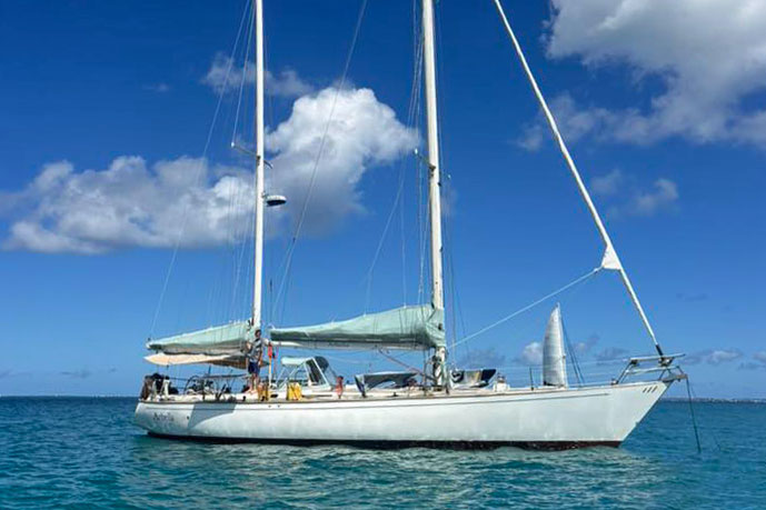 Skye 51 sailboat at anchor