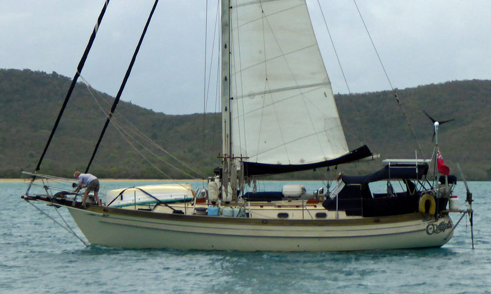 A Tashiba 40 Heavy Displacement Canoe Sterned Cruising Yacht