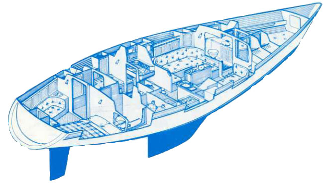 Westerly Oceanlord accommodation layout