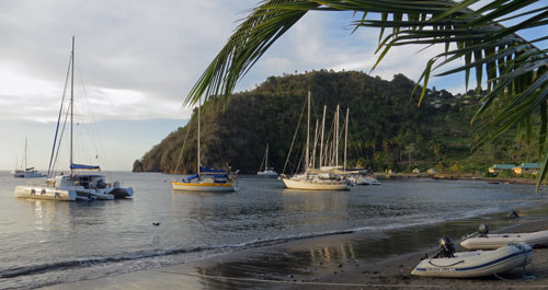 Anchored at Cumberland Bay in St Vincent, West Indies