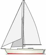 This cutter rigged sailboat has its rig extended by a bowsprit
