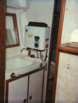 A gas-powered water heater