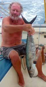 king mackerel caught on an offshore trolling handline of Nevis in the Caribbean