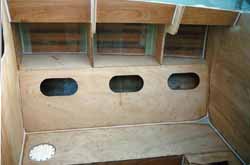 building the saloon berths and storage lockers on a wood epoxy self build boat