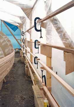 scarfing cedar strip planks for wood epoxy boat building