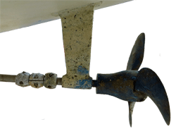 Prop shaft supported by P bracket