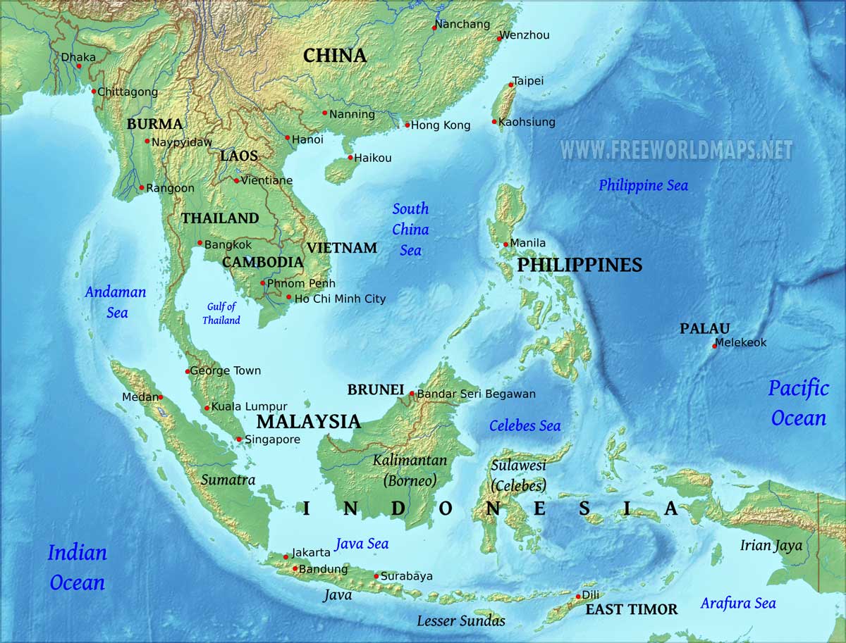 Map of Southeast Asia