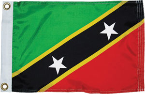 The National Flag of St Kitts & Nevis